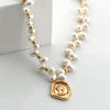 Medallion Necklaces, Pearl Bead Necklace｜EWOOXY