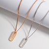 Paperclip Necklace, Gold Plated Necklace | EWOOXY