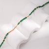 Sterling Silver Necklace with Green Aventurine, Layered Necklace | EWOOXY
