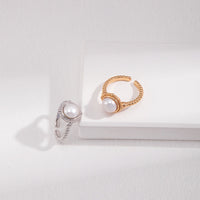 Sterling Silver Pearl Ring, Real Pearls | EWOOXY