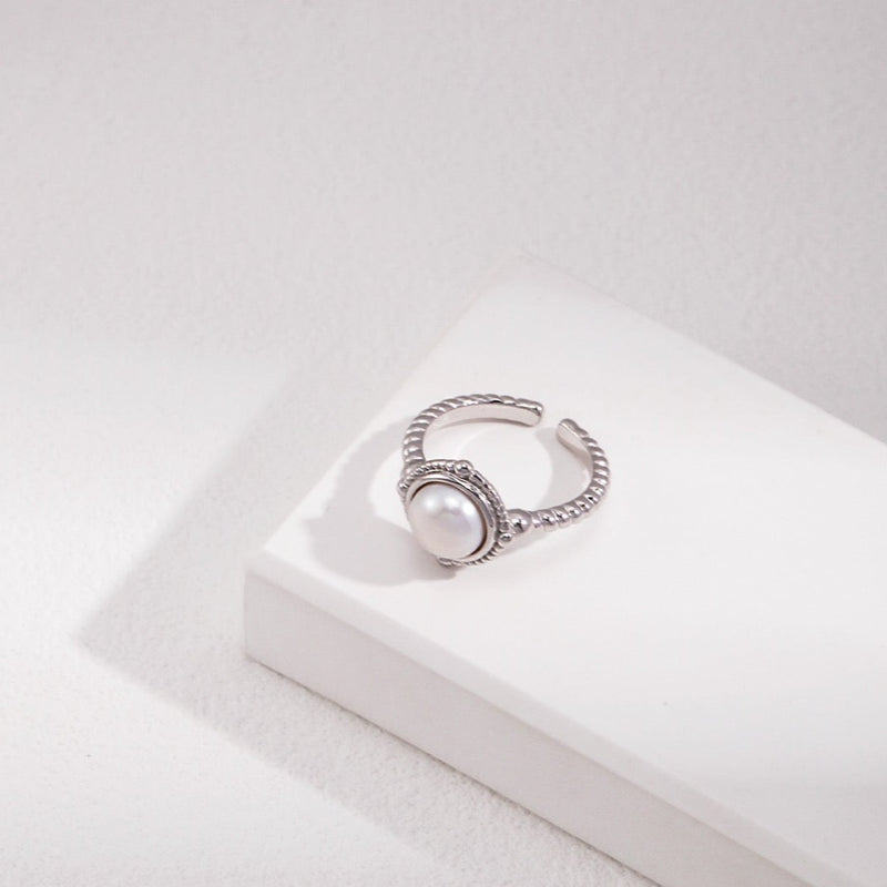 Sterling Silver Pearl Ring, Real Pearls | EWOOXY