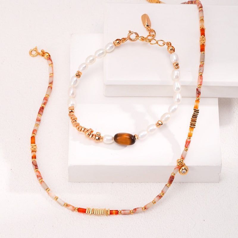 Sterling Silver Necklace, Agate Jewellery | EWOOXY