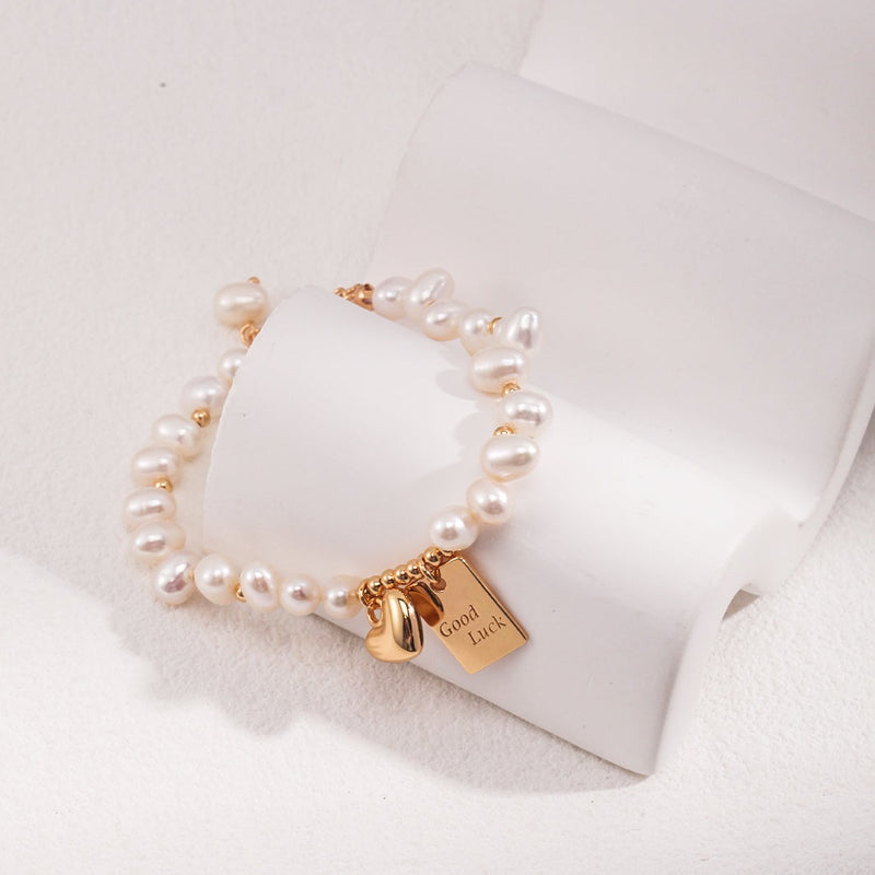 Bracelet with a Pearl, Pearl Bracelet for Women, Silver Pearl Bracelet | EWOOXY