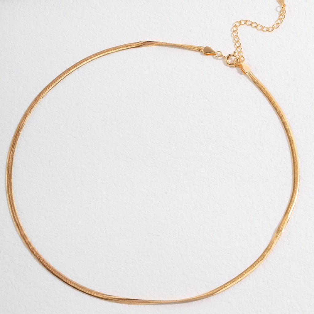 Snake Chain, Herringbone Necklace | EWOOXY