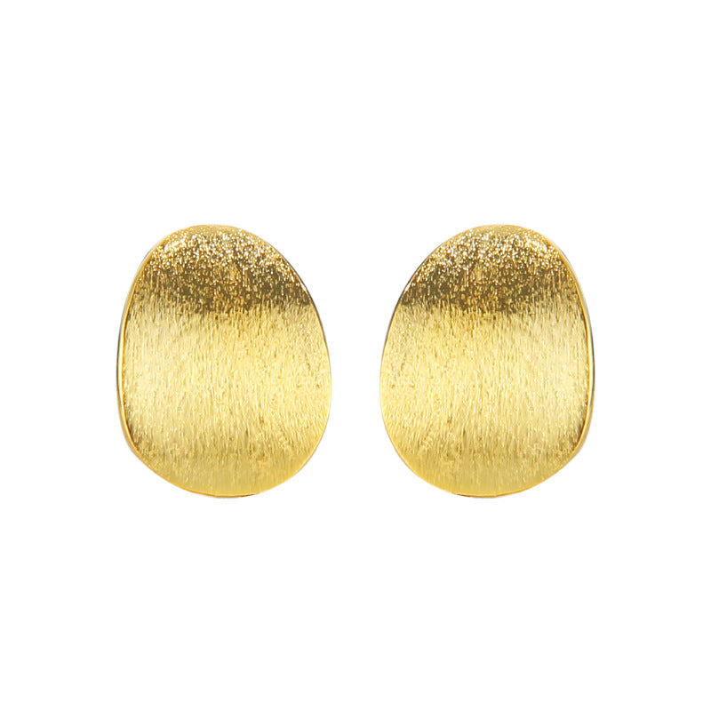 Geometric Earring in Sterling Silver, Fashion Style, Gold Plated | EWOOXY