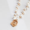 Medallion Necklaces, Pearl Bead Necklace｜EWOOXY