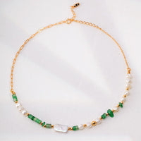 Jade Necklace, Real Pearl Necklace | EWOOXY