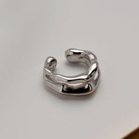 Sterling Silver Earring, Double-Layer Ear Bone Clip(sold alone)（Earrings）| EWOOXY