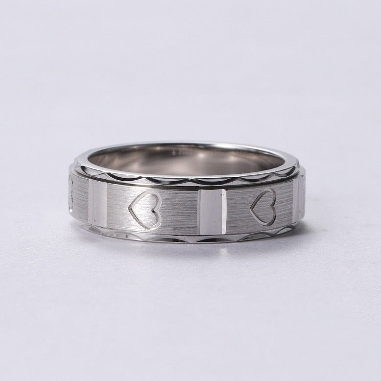 Fidget Ring, Anxiety Ring in Sterling Silver | EWOOXY