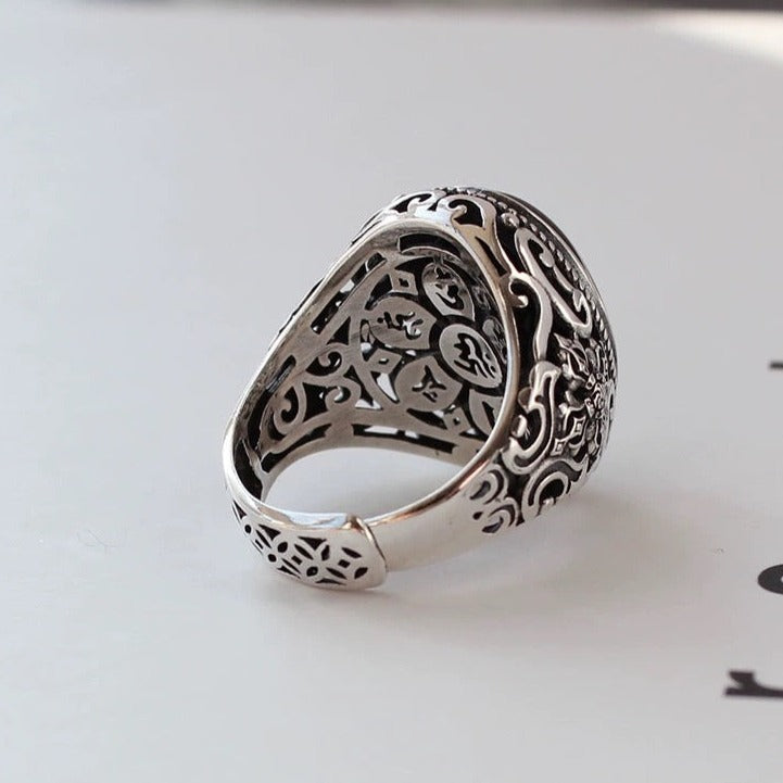 Male Signet Ring, Silver Signet Ring, Signet Rings | EWOOXY