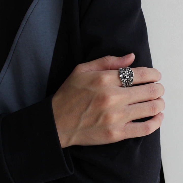 Men's Signet Ring, Signet Rings, Silver Signet Ring | EWOOXY