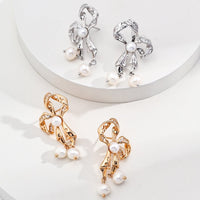 Pearl Drop earrings, Pearl Dangle Earrings, Pearl Earrings | EWOOXY
