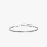 Tennis Bracelet Bracelet, Ladies Tennis Bracelet, Sterling Silver Bracelet | EWOOXY