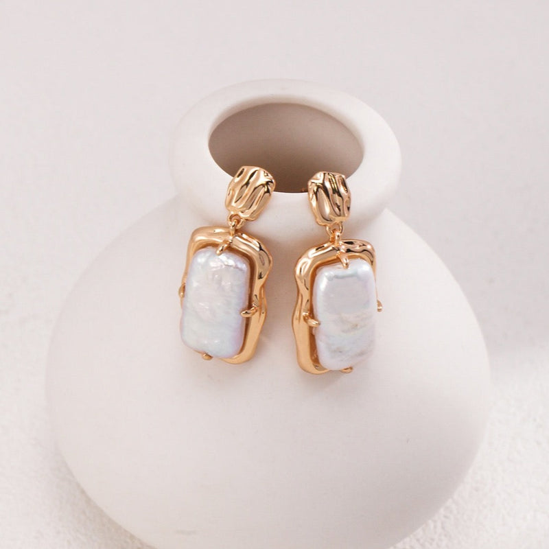 Pearl Earrings, Pearl Drop Earrings, Real Pearl Earrings | EWOOXY