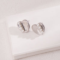 Pearl Stud Earrings, Real Pearl Earrings, Silver Pearl Earrings | EWOOXY