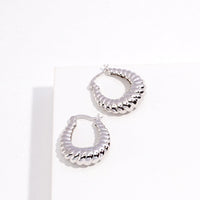 High Quality Stylish Earrings in Sterling Silver, Hoop Earrings | EWOOXY