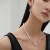 Freshwater Pearl Necklace, Silver Pearl Necklace | EWOOXY