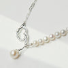 Silver Pearl Necklace, Pearl Jewelry Set | EWOOXY