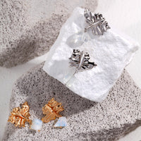 Opal Earrings in Sterling Silver,  Fabric Earrings, Gold Plated | EWOOXY