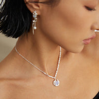 Opal Necklace Silver, Opal Necklace | EWOOXY