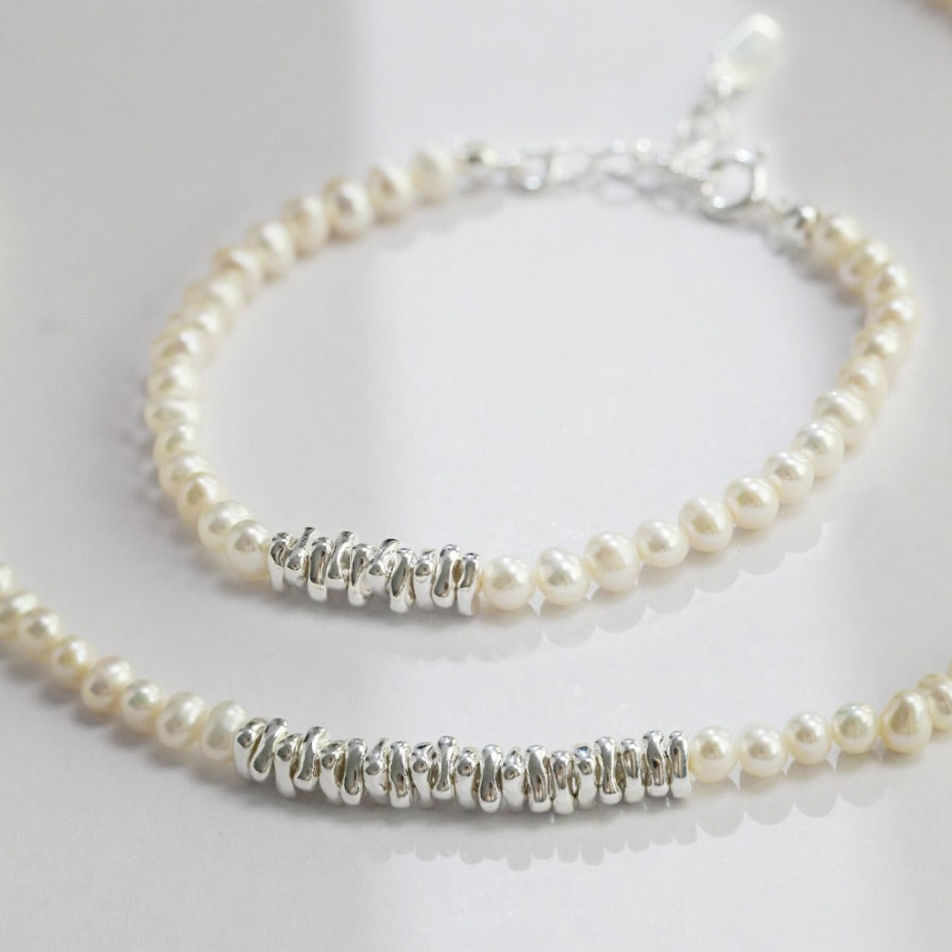 Pearl Bracelet, Pearl Bracelet Women, Silver Pearl Bracelet | EWOOXY